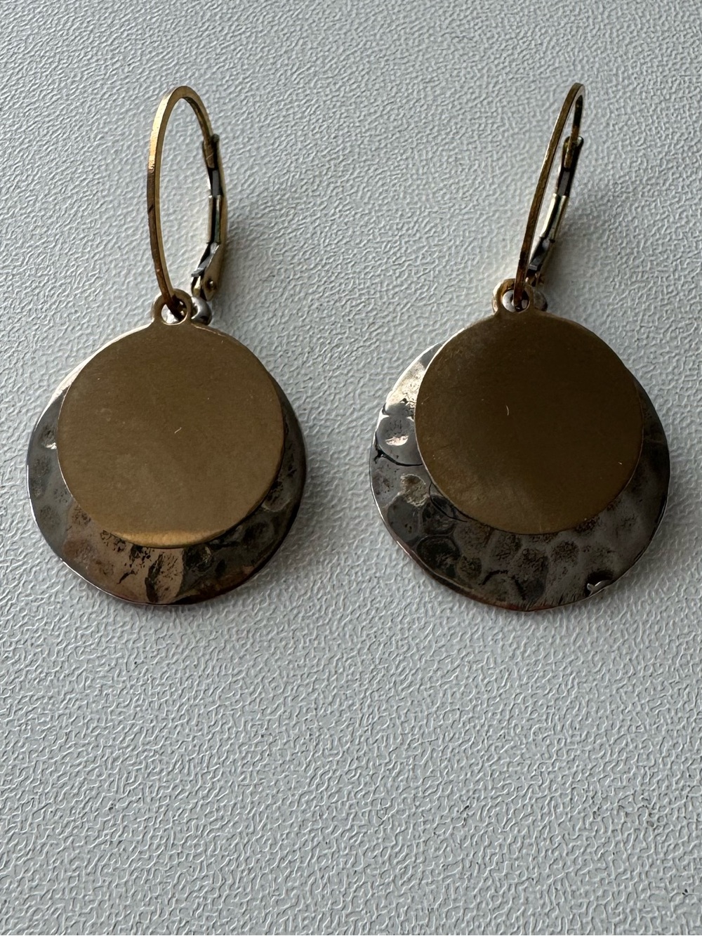 Silver & Gold-Tone Double Disc Drop Earrings - Women Jewelry